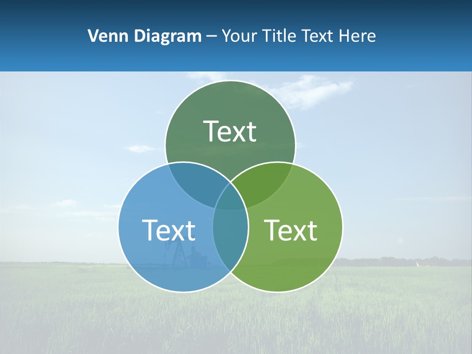 A Tractor In A Green Field With A Blue Sky In The Background PowerPoint Template