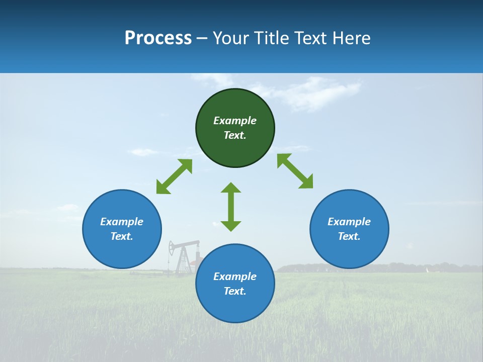 A Tractor In A Green Field With A Blue Sky In The Background PowerPoint Template
