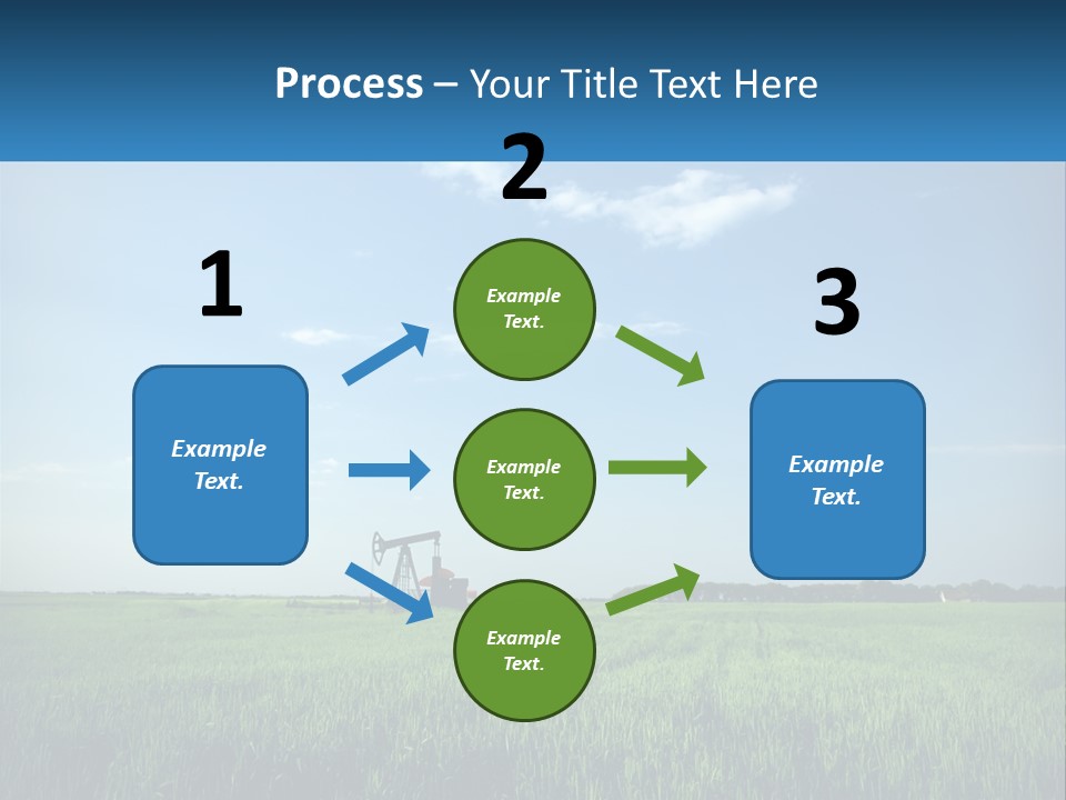 A Tractor In A Green Field With A Blue Sky In The Background PowerPoint Template