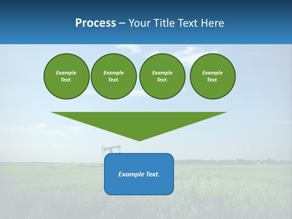 A Tractor In A Green Field With A Blue Sky In The Background PowerPoint Template