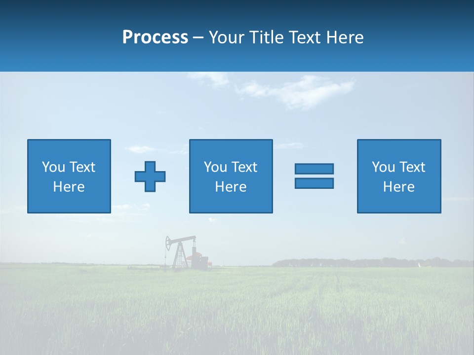 A Tractor In A Green Field With A Blue Sky In The Background PowerPoint Template