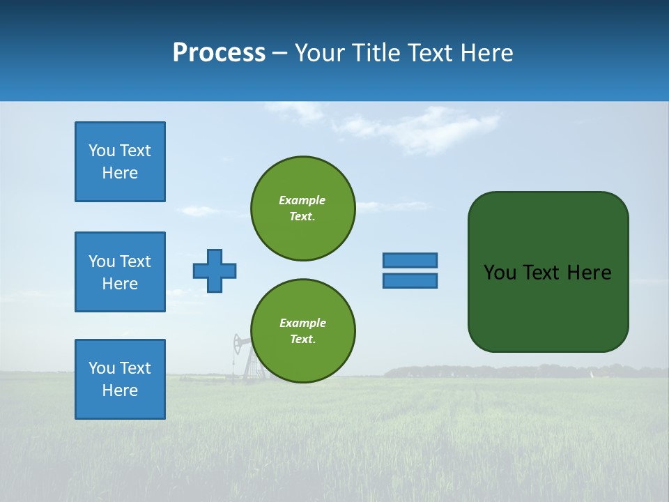 A Tractor In A Green Field With A Blue Sky In The Background PowerPoint Template