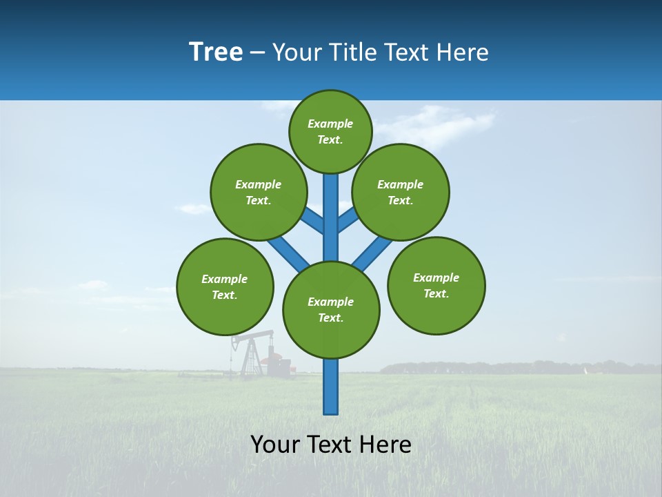 A Tractor In A Green Field With A Blue Sky In The Background PowerPoint Template