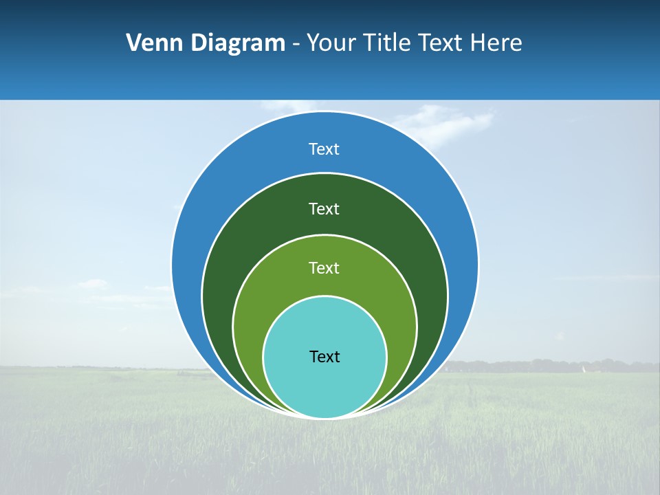 A Tractor In A Green Field With A Blue Sky In The Background PowerPoint Template