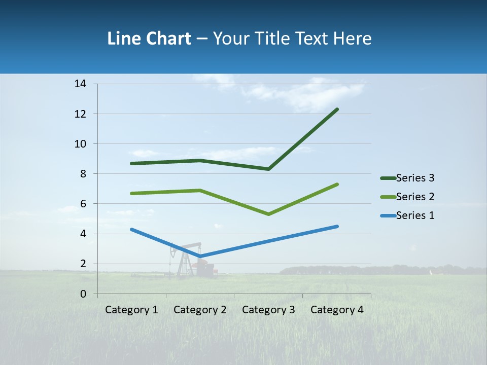 A Tractor In A Green Field With A Blue Sky In The Background PowerPoint Template