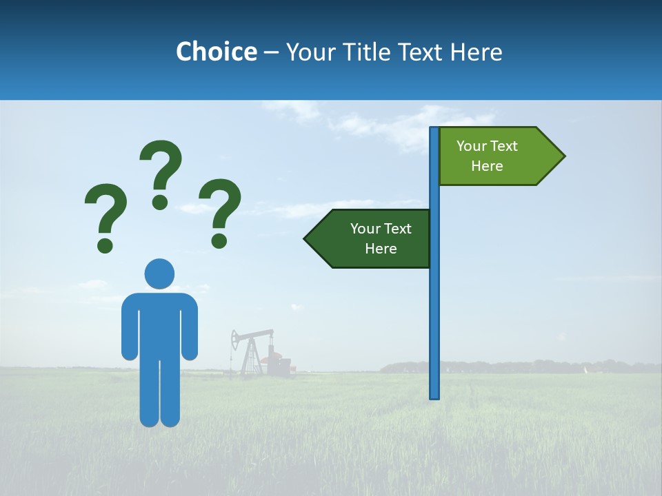 A Tractor In A Green Field With A Blue Sky In The Background PowerPoint Template