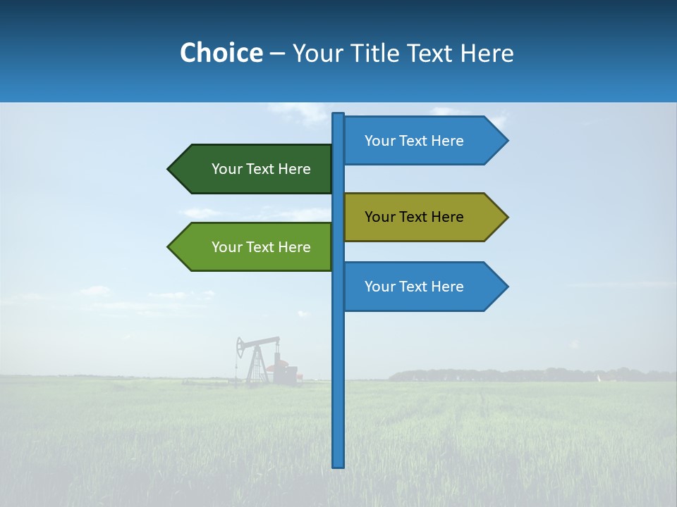 A Tractor In A Green Field With A Blue Sky In The Background PowerPoint Template