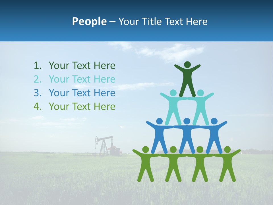 A Tractor In A Green Field With A Blue Sky In The Background PowerPoint Template