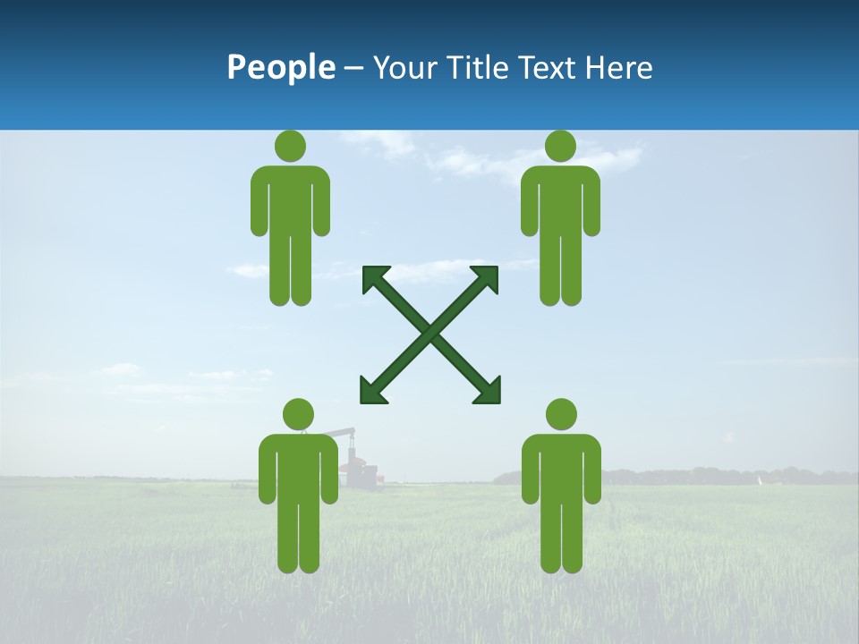 A Tractor In A Green Field With A Blue Sky In The Background PowerPoint Template