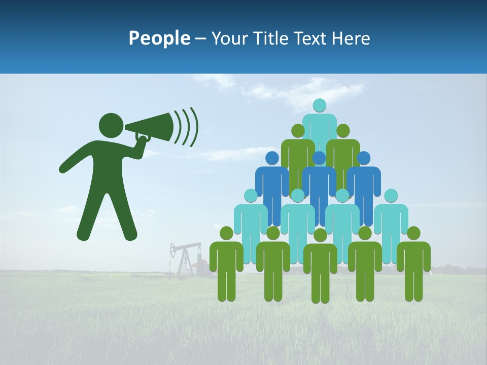 A Tractor In A Green Field With A Blue Sky In The Background PowerPoint Template