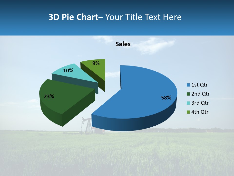 A Tractor In A Green Field With A Blue Sky In The Background PowerPoint Template