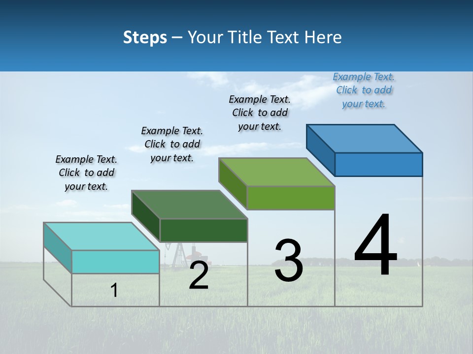 A Tractor In A Green Field With A Blue Sky In The Background PowerPoint Template