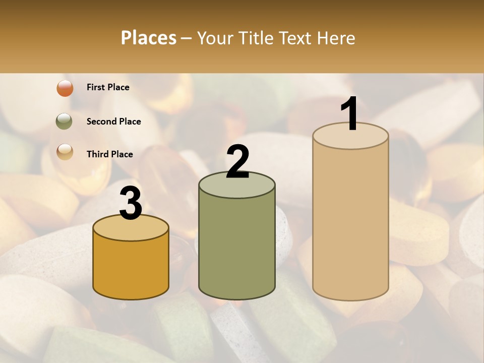 A Pile Of Pills With A Name Of Presentation PowerPoint Template