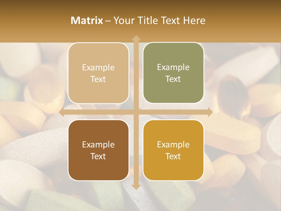 A Pile Of Pills With A Name Of Presentation PowerPoint Template