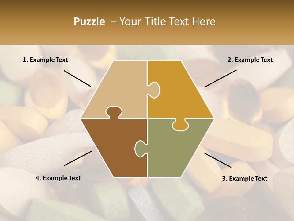 A Pile Of Pills With A Name Of Presentation PowerPoint Template