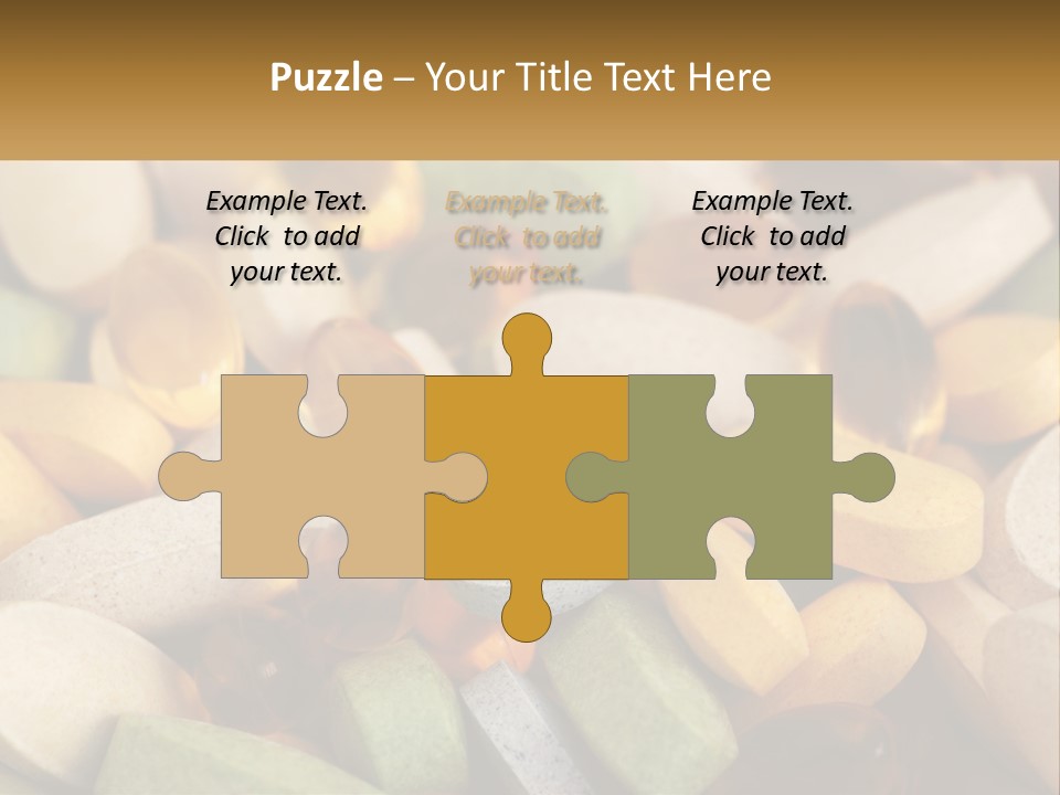 A Pile Of Pills With A Name Of Presentation PowerPoint Template