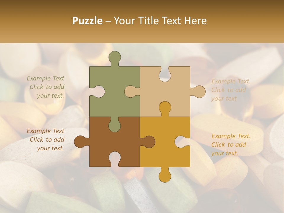 A Pile Of Pills With A Name Of Presentation PowerPoint Template