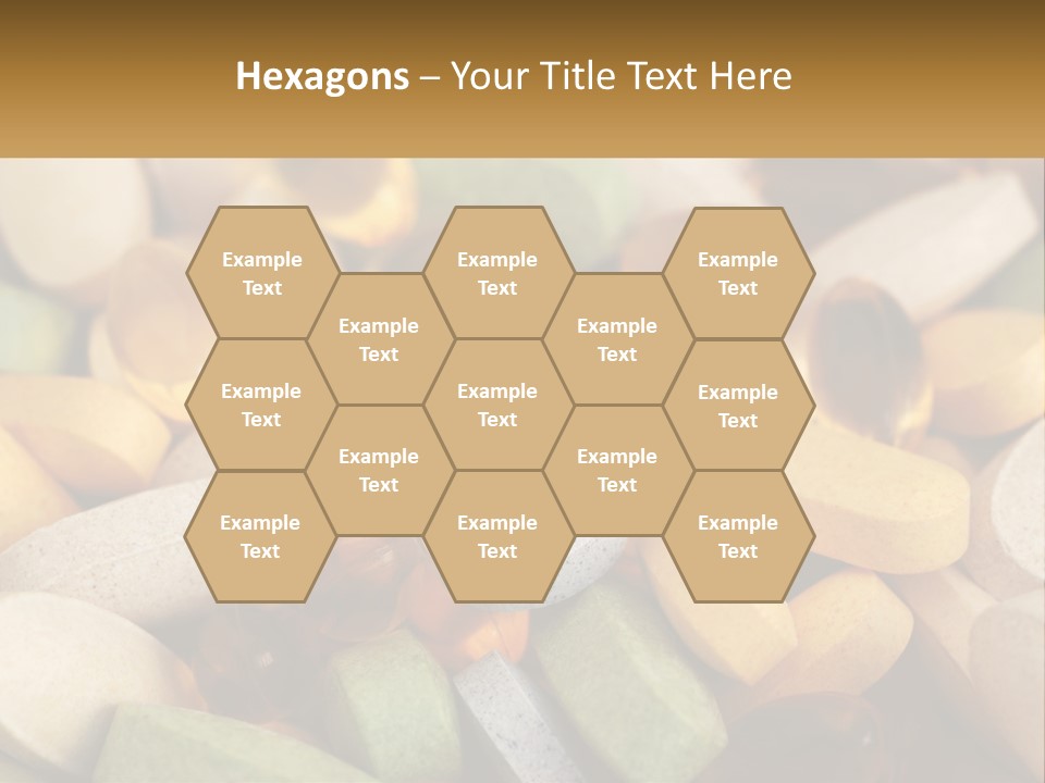 A Pile Of Pills With A Name Of Presentation PowerPoint Template