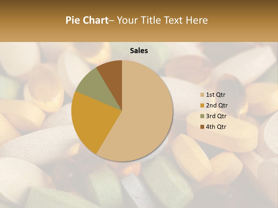 A Pile Of Pills With A Name Of Presentation PowerPoint Template