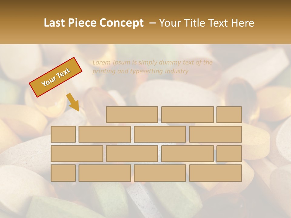 A Pile Of Pills With A Name Of Presentation PowerPoint Template