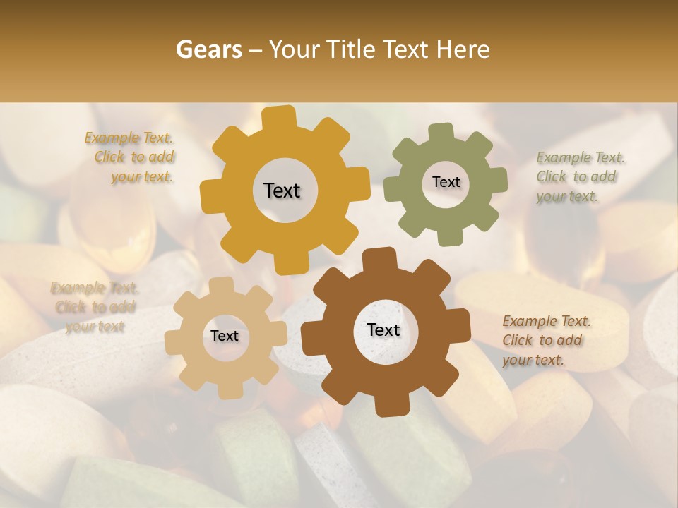 A Pile Of Pills With A Name Of Presentation PowerPoint Template