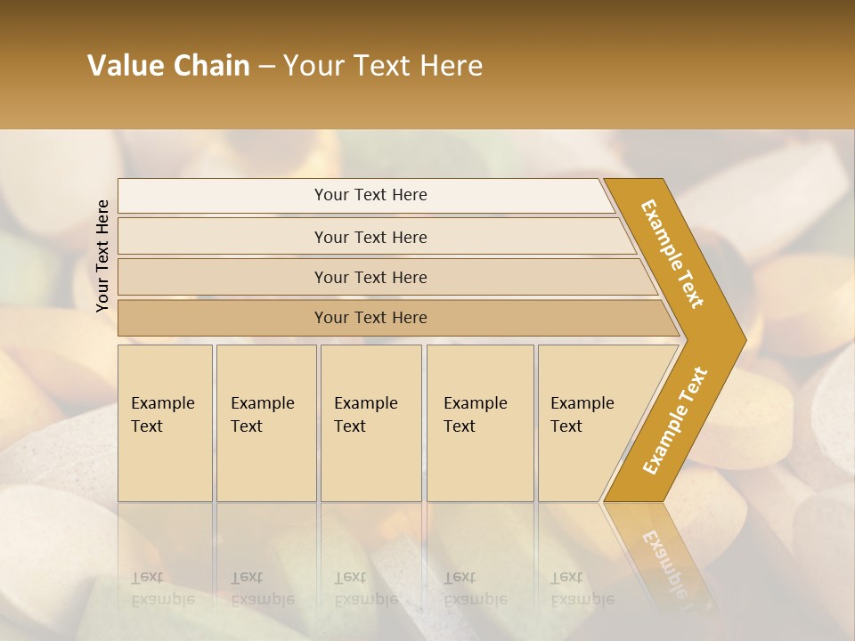 A Pile Of Pills With A Name Of Presentation PowerPoint Template
