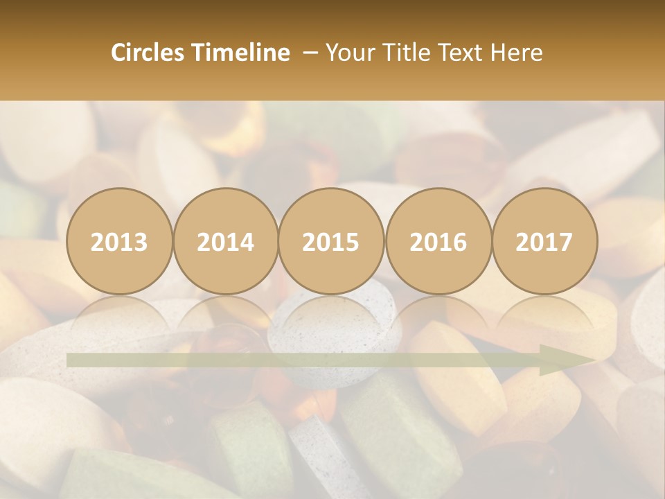 A Pile Of Pills With A Name Of Presentation PowerPoint Template