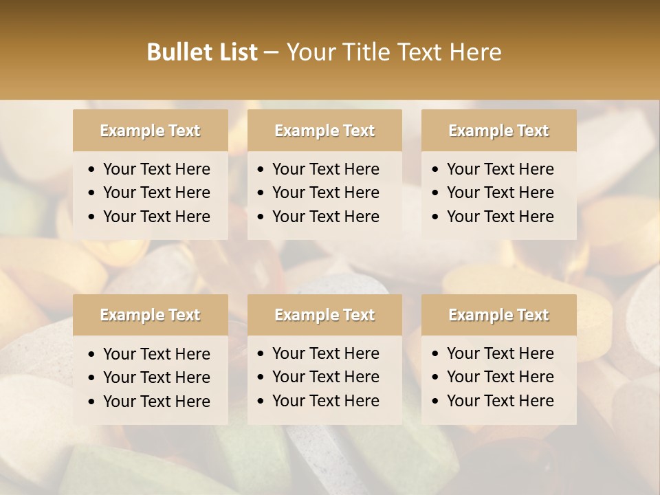 A Pile Of Pills With A Name Of Presentation PowerPoint Template