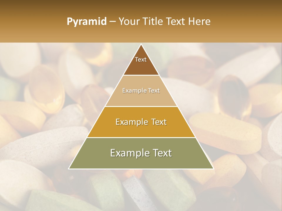 A Pile Of Pills With A Name Of Presentation PowerPoint Template