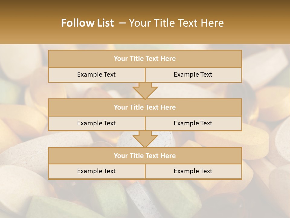 A Pile Of Pills With A Name Of Presentation PowerPoint Template