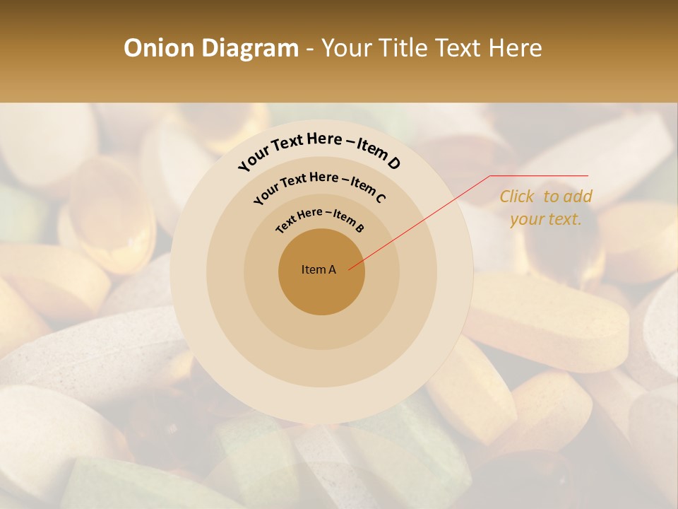 A Pile Of Pills With A Name Of Presentation PowerPoint Template