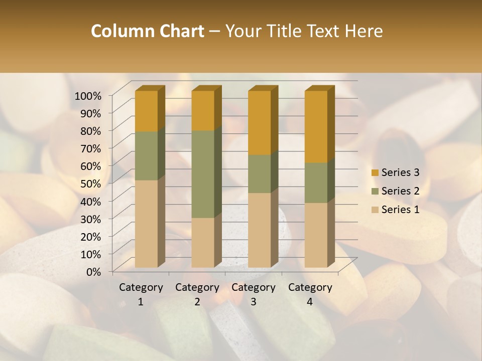 A Pile Of Pills With A Name Of Presentation PowerPoint Template