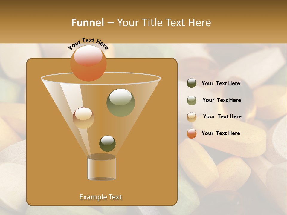 A Pile Of Pills With A Name Of Presentation PowerPoint Template
