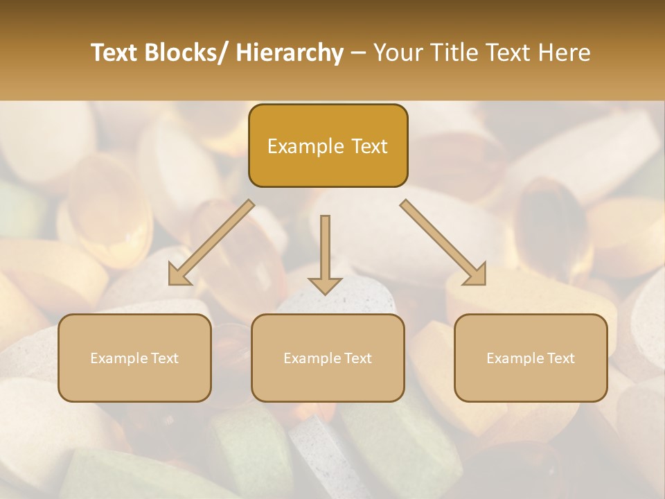 A Pile Of Pills With A Name Of Presentation PowerPoint Template