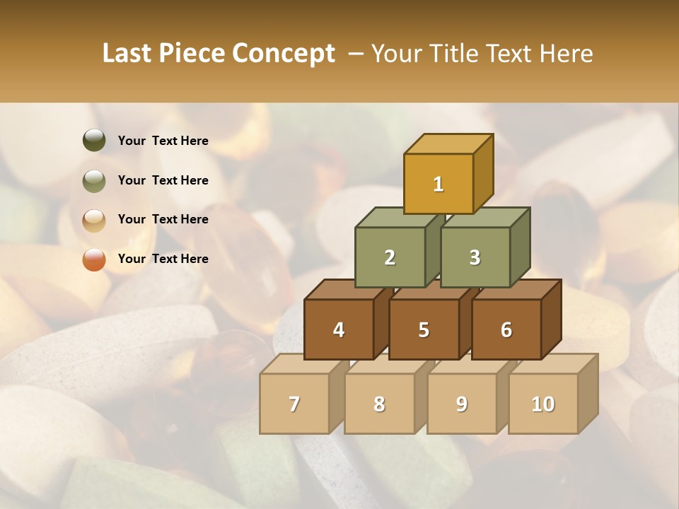 A Pile Of Pills With A Name Of Presentation PowerPoint Template