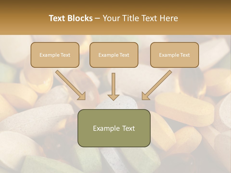 A Pile Of Pills With A Name Of Presentation PowerPoint Template