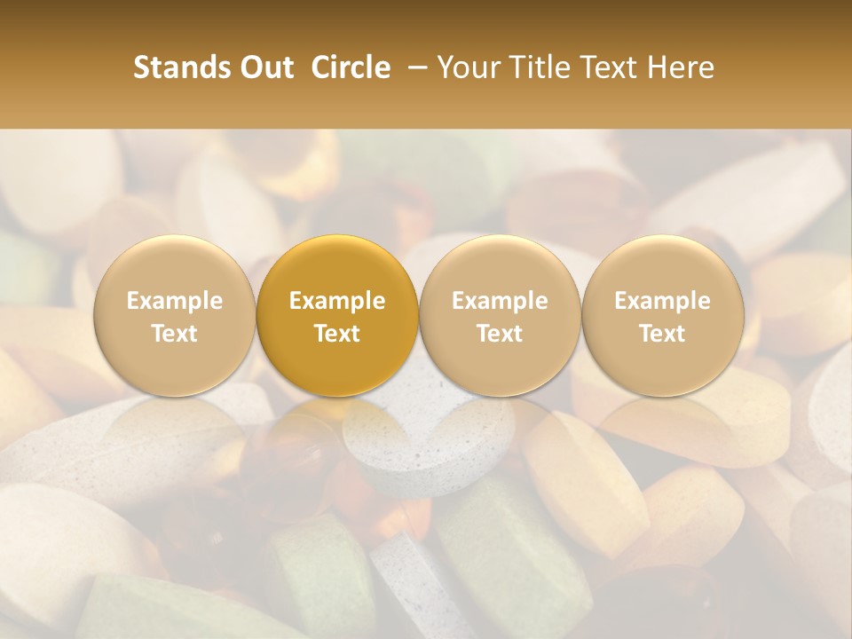 A Pile Of Pills With A Name Of Presentation PowerPoint Template