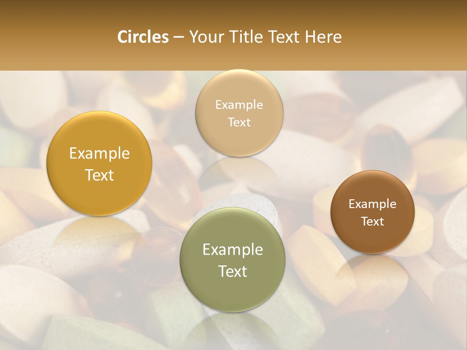 A Pile Of Pills With A Name Of Presentation PowerPoint Template