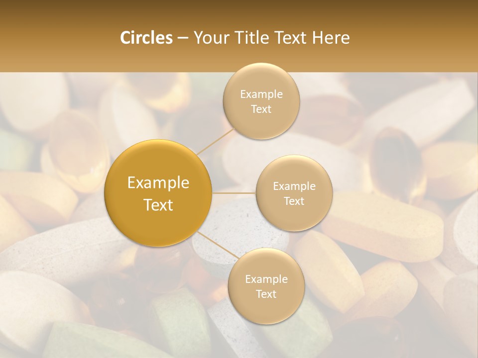 A Pile Of Pills With A Name Of Presentation PowerPoint Template