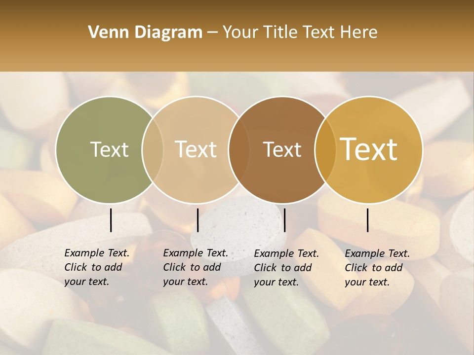 A Pile Of Pills With A Name Of Presentation PowerPoint Template