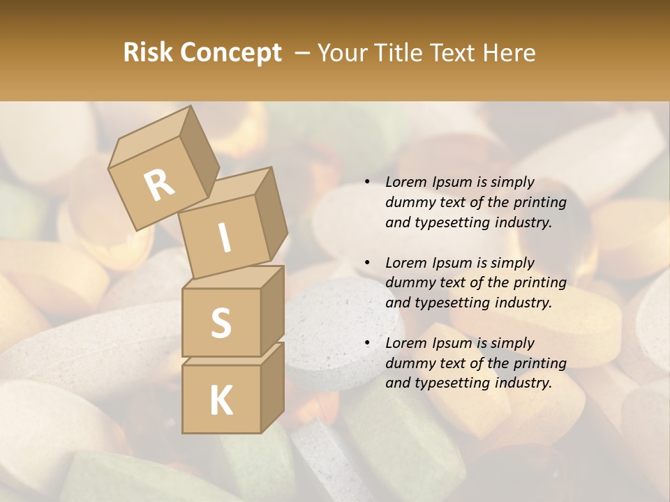 A Pile Of Pills With A Name Of Presentation PowerPoint Template