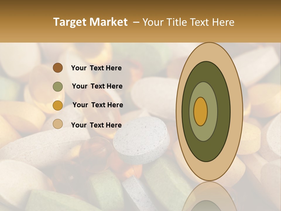 A Pile Of Pills With A Name Of Presentation PowerPoint Template