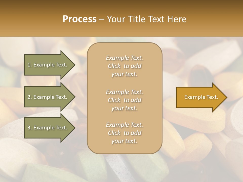 A Pile Of Pills With A Name Of Presentation PowerPoint Template