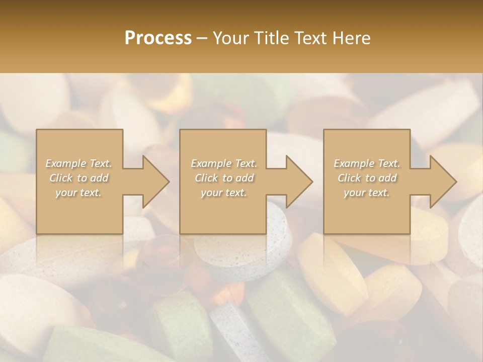 A Pile Of Pills With A Name Of Presentation PowerPoint Template