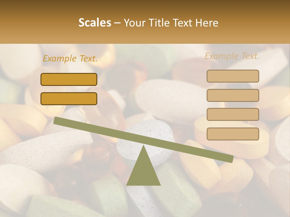 A Pile Of Pills With A Name Of Presentation PowerPoint Template
