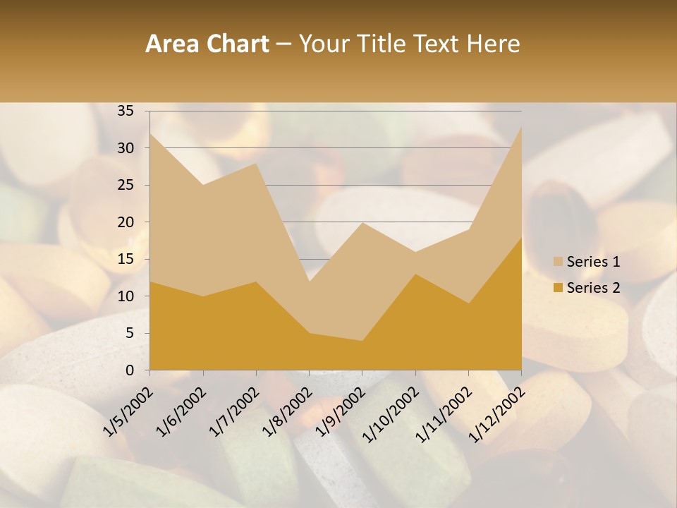 A Pile Of Pills With A Name Of Presentation PowerPoint Template