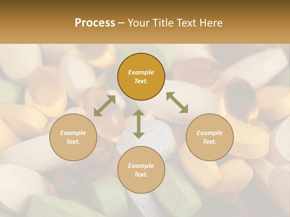 A Pile Of Pills With A Name Of Presentation PowerPoint Template