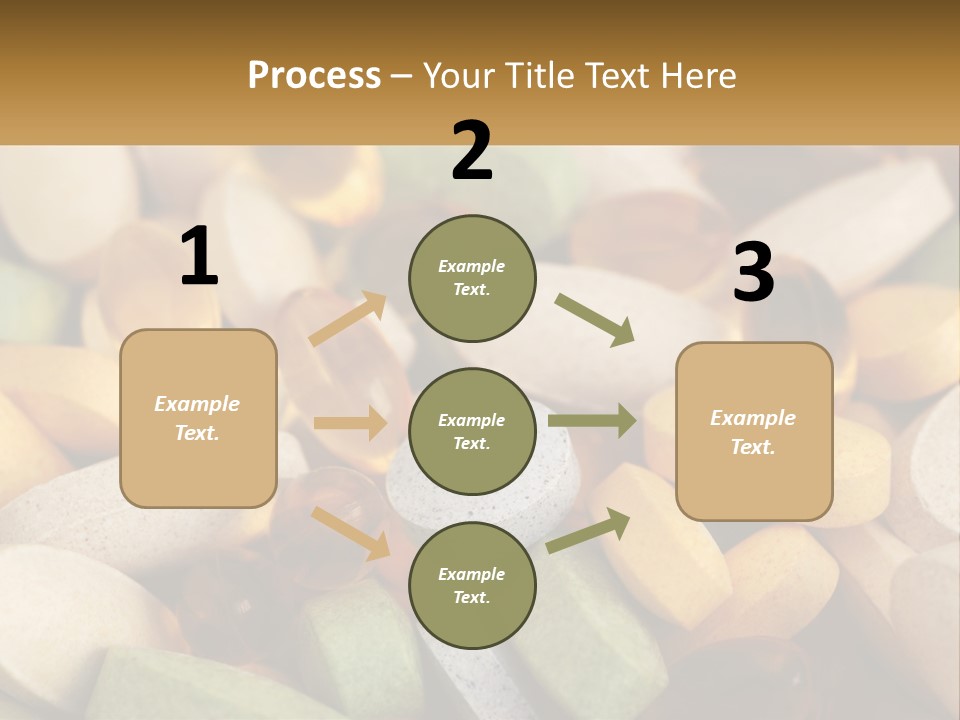 A Pile Of Pills With A Name Of Presentation PowerPoint Template