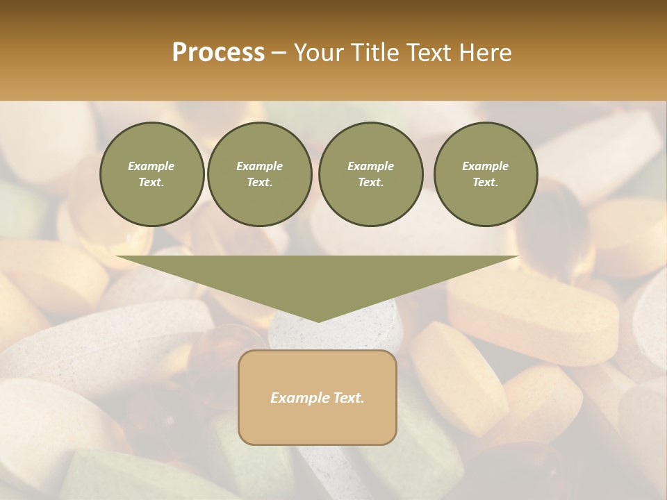 A Pile Of Pills With A Name Of Presentation PowerPoint Template