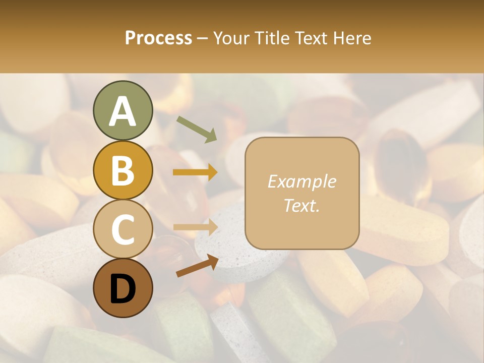 A Pile Of Pills With A Name Of Presentation PowerPoint Template
